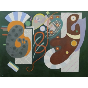 Cuadro abstracto en canvas. Wassily Kandinsky, Noeud rouge