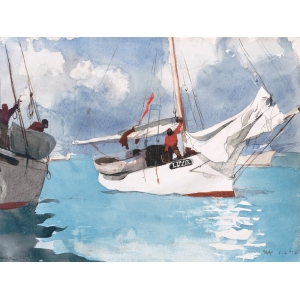 Leinwandbilder. Winslow Homer, Fishing Boats, Key West
