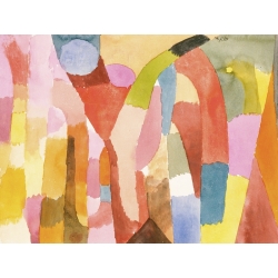 Wall art print and canvas. Paul Klee, Movement of Vaulted Chambers