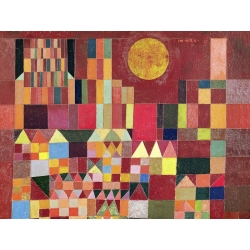 Wall art print and canvas. Paul Klee, Castle and Sun (detail)