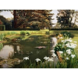 Wall art print and canvas. Ernest Spence, The Garden, Sutton Place, England