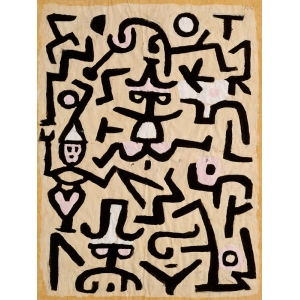 Wall art print and canvas. Paul Klee, Comedians' Handbill