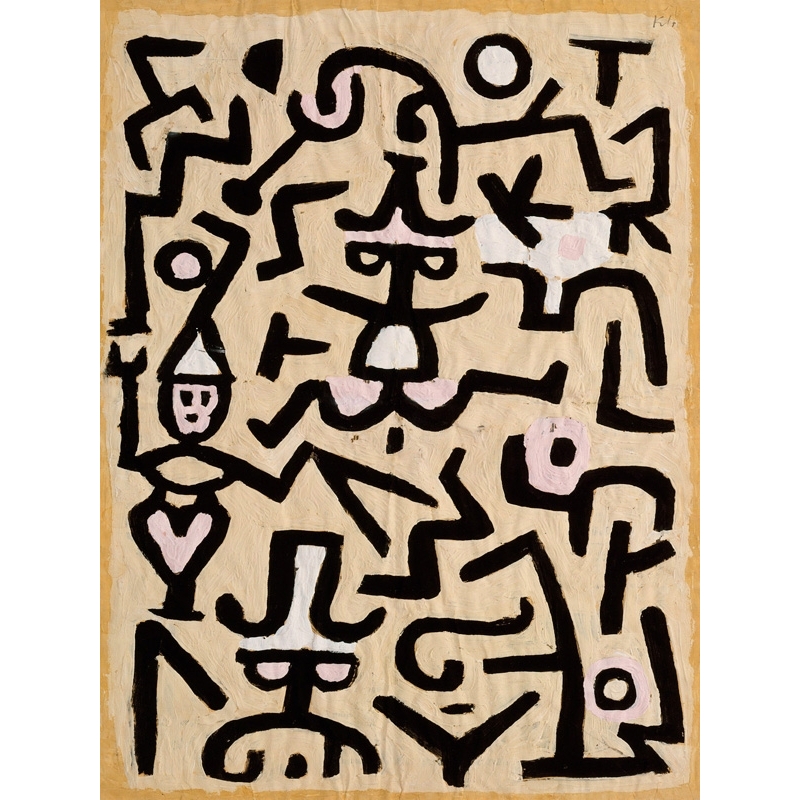 Wall art print and canvas. Paul Klee, Comedians' Handbill