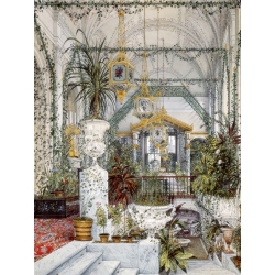 Wall art print and canvas. Konstantin Andreyevich Ukhtomsky, Interiors of the Winter Palace: the Winter Garden