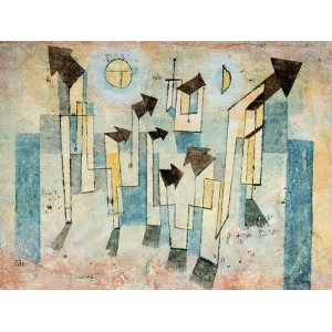 Cuadro en canvas. Klee, Mural from the Temple of Longing Thither