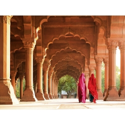 Wall art print and canvas. Pangea Images, Women in traditional dress, India