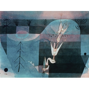 Cuadro abstracto en canvas. Paul Klee, Wallflower (detalle)