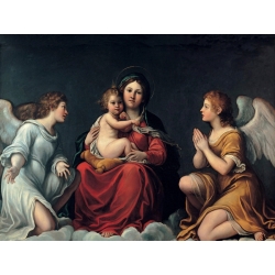 Tableau sur toile. Albani Francesco, Vierge et enfant avec des anges 
