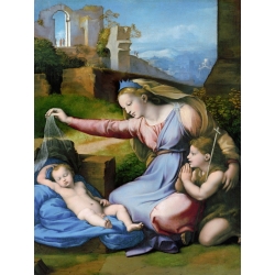 Leinwandbilder. Raffaello, Die Madonna mit dem blauen Diadem