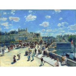 Quadro, stampa su tela. Pierre-Auguste Renoir, Pont Neuf, Parigi