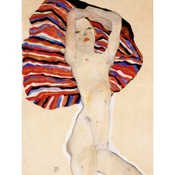Tableau sur toile. Egon Schiele, Femme nue