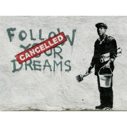 Quadro, stampa su tela. Anonimo (attribuito a Banksy), Essex Street, Boston (graffito)