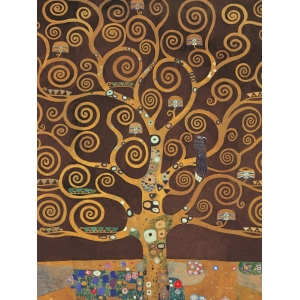 Wall art print and canvas. Gustav Klimt, Tree of Life (Brown Variation) (detail)