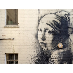 Quadro, stampa su tela. Anonimo (attribuito a Banksy), Hanover Place, Bristol (graffito)