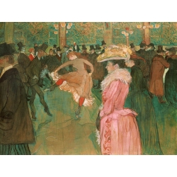 Wall art print and canvas. Henri Toulouse-Lautrec, At the Moulin Rouge: The Dance
