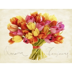 Cuadros tulipanes en canvas. Teo Rizzardi, Amour toujours