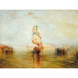 Quadro, stampa su tela. William Turner, Il sole di Venezia scende sul mare