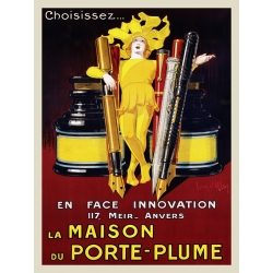 Cuadros vintage en canvas. D'Ylen Jean, La Maison du Porte-Plume, 1924