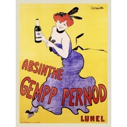 Wall art print and canvas. Leonetto Cappiello, Absinthe Gempp Pernod, 1903