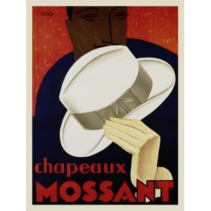 Tableau sur toile. Olsky, Chapeaux Mossant, 1928
