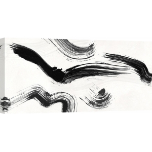 Wall art print on canvas, black and white abstract. Flight in the Wind