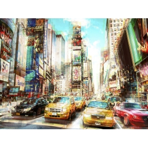 Cuadros New York en canvas. Berry Peter, Times Square Multiexposure I