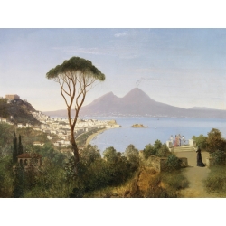 Wall art print and canvas. August Zimmermann, View from Posillipo