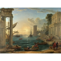 Wall art print and canvas. Claude Gellée, The embarkation of the Queen of Sheba