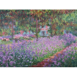 Quadro, stampa su tela. Claude Monet, Il giardino dell'artista a Giverny