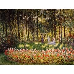 Tableau sur toile. Claude Monet, Wooded scene