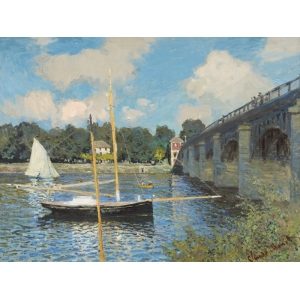 Tableau sur toile. Claude Monet, Le pont d'Argenteuil