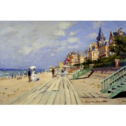 Quadro, stampa su tela. Claude Monet, Spiaggia di Trouville