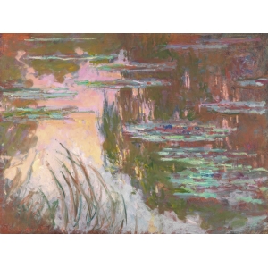 Cuadro en canvas. Claude Monet, Nenúfares, puesta de sol