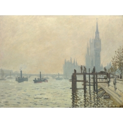 Leinwandbilder. Claude Monet, Die Themse unter Westminster