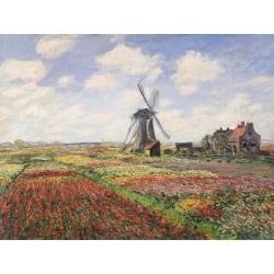 Leinwandbilder. Claude Monet, Mohnfeld mit Windmühle