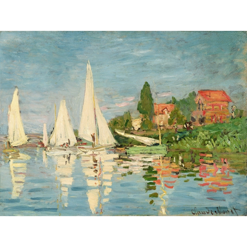 Wall art print and canvas. Claude Monet, Regatta at Argenteuil