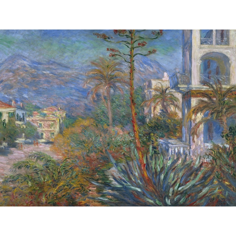 Quadro, stampa su tela. Claude Monet, Le ville a Bordighera