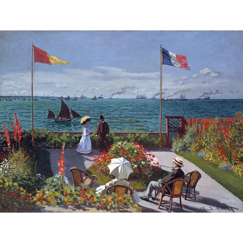 Wall art print and canvas. Claude Monet, Terrasse à Sainte-Adresse