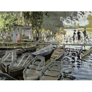 Tableau sur toile. Claude Monet, Baigneurs à la Grenouillère (détail)