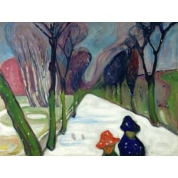 Leinwandbilder. Edvard Munch, Strasse im Schnee 