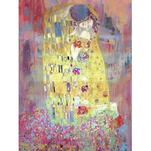 Quadro, stampa su tela. Eric Chestier, Il Bacio di Klimt 2.0