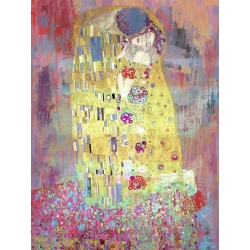 Tableau sur toile. Eric Chestier, Le baiser de Klimt 2.0