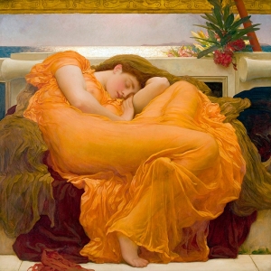 Tableau sur toile. Frederic Leighton, Flaming June