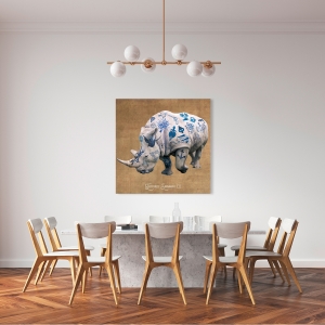 Wall art print and canvas of rhino. Steven Hill, Savannah Tattoo III