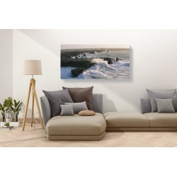 Wall art print and canvas. Jean Guichard, Poulains lighthouse in the storm