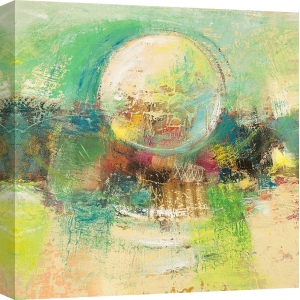 Cuadro abstracto moderno en canvas. Luna de verano (detalle)