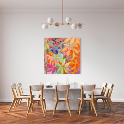 Cuadro abstracto moderno en canvas. Corrado, Jungla de color (detalle)