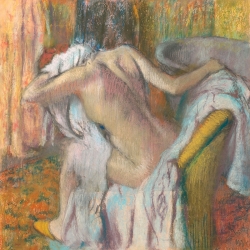 Leinwandbilder. Edgar Degas, Frau nach dem Bade trocknet sich den Nacken