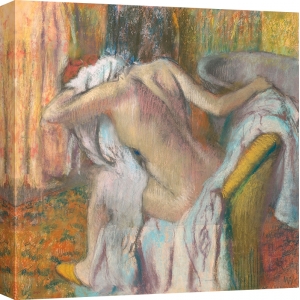 Tableau sur toile. Edgar Degas, Après le Bain, femme s'essuyant