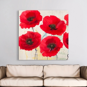 Wall Art Print and Canvas. Modern Poppies. Pop Yes I